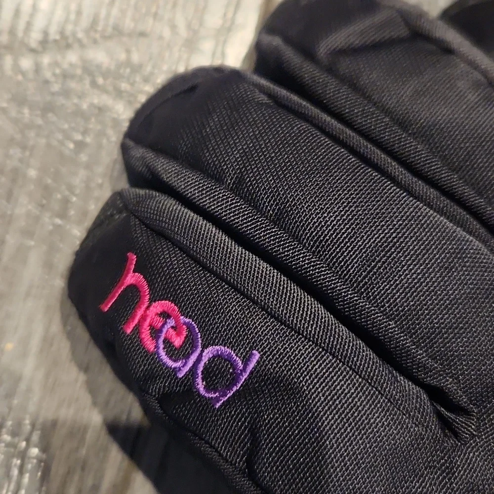 EUC Head Black and Pink Girls Sz M Insulated Gloves